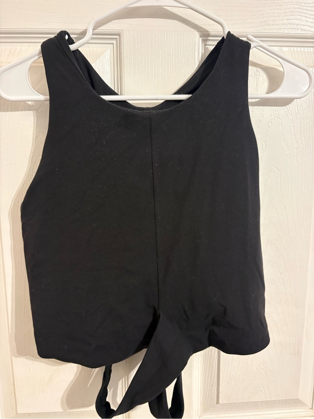 Athleta Black Front-Tie Cropped Tank